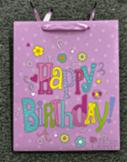 Iris Happy Birtday felirítú Papírtasak 26 x 32cm - Mintás