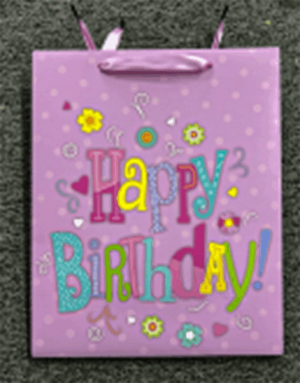 Iris Happy Birtday Papírtasak 18 x 23cm - Mintás