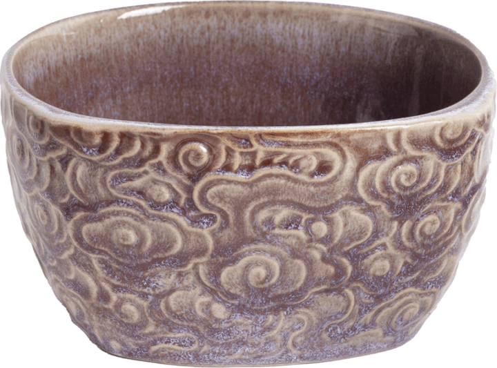 Iris Kerámia virág mintás müzlis tál 14cm - Lila