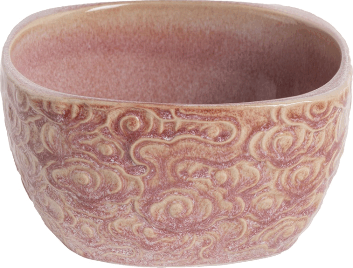 IrisKerámia virág mintás müzlis tál 14cm - Rózsaszín