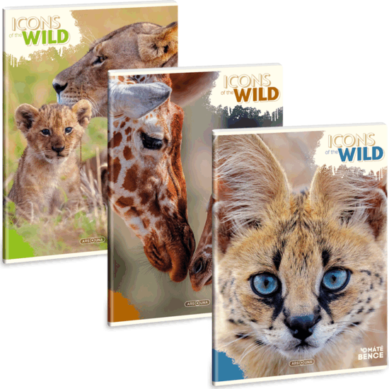 Ars Una Icons of the Wild 40 lapos A4 Sima füzet - Többféle