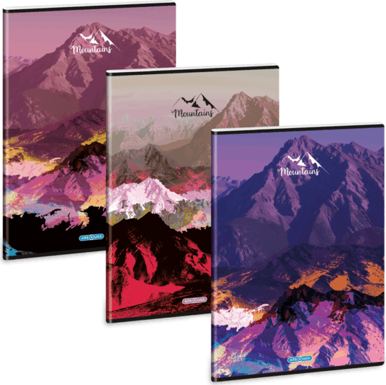 Ars Una Mountains 40 lapos A4 Négyzetrácsos füzet - Többféle