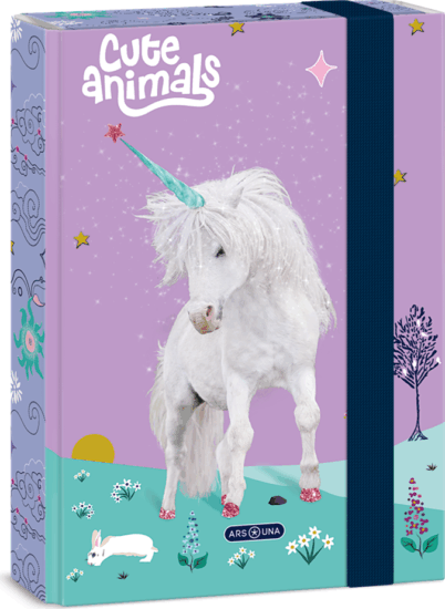 Ars Una Cute Animals Unicorn A5 füzetbox - Mintás