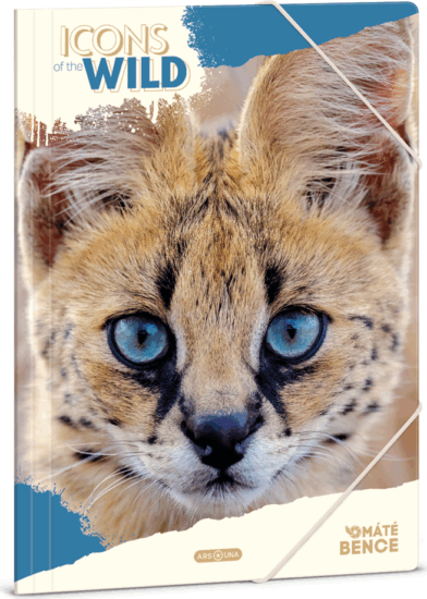 Ars Una Icons of the Wild-Serval A4 Gumis mappa - Mintás
