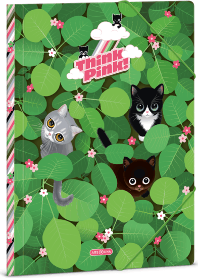 Ars Una Think-Pink A4 Gumis mappa - Mintás