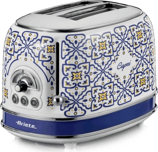 Ariete 0155/1C Capri 2 szeletes kenyérpirító 810W - Kék mintás Ariete 0155/1C Capri 2 szeletes kenyérpirító 810W - Kék mintás