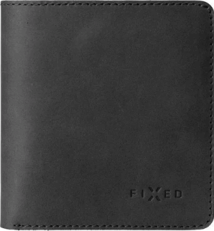 Fixed klasszikus valódi bőr Pénztárca - Fekete