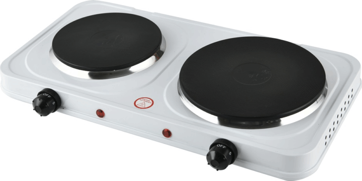 TOO DHP-300WH- Hordozható 2 zónás dupla elektromos főzőlap 1000+1500W - Fehér
