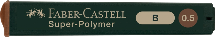 Faber-Castell Super-Polymer 0,5 mm B nyomósirón betét (12 szál / tubus)