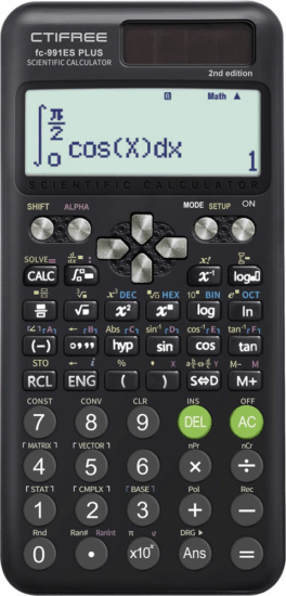 CTIFREE FC-991 ES PLUS 2nd Elem / Napelem 10+2 digit Tudományos számológép - Fekete CTIFREE FC-991 ES PLUS 2nd Elem / Napelem 10+2 digit Tudományos számológép - Fekete
