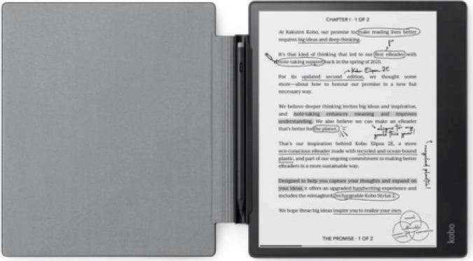 Kobo Sleepcover Elipsa 2E 10.3" E-Book olvasó Tok - Fekete