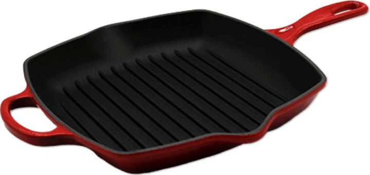 Le Creuset Signature Négyzet alakú grill serpenyő 26cm - Cseresznye piros