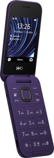 HMD 2660 Flip 64MB 4G Dual SIM Kihajtható Mobiltelefon - Lila