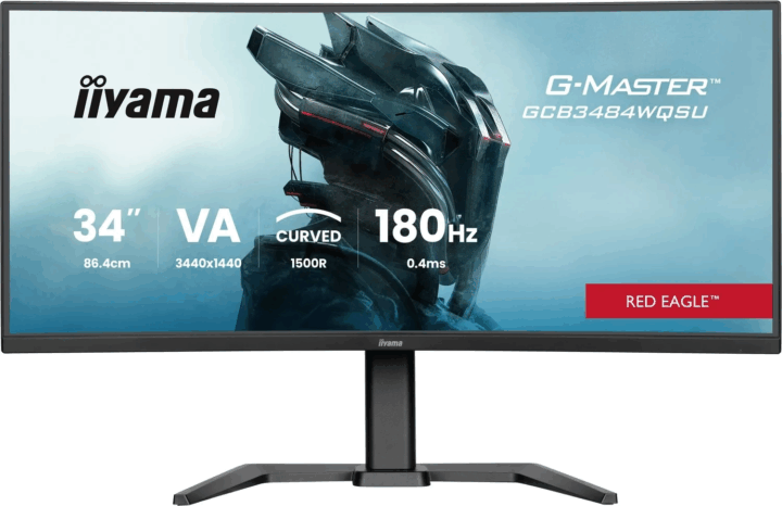 iiyama 34" G-Master GCB3484WQSU-B1 21:9 UWQHD VA LED Ívelt Gaming Monitor - Fekete