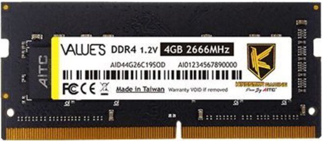 Kingsman 4GB / 2666 KSD44G26C19SOD DDR4 SO-DIMM CL19 Notebook RAM