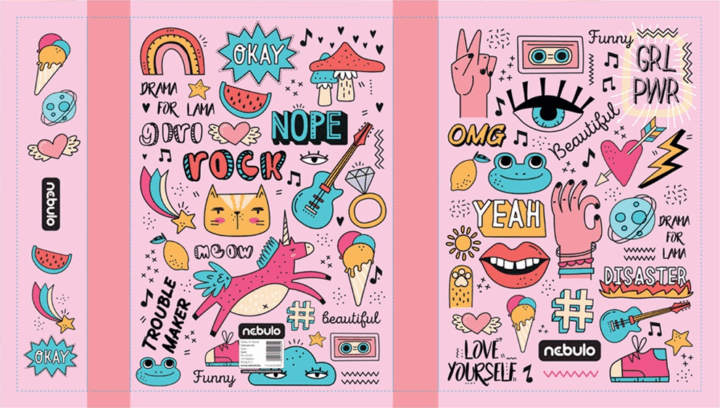 Nebulo Girl Power A4 füzetbox - Mintás