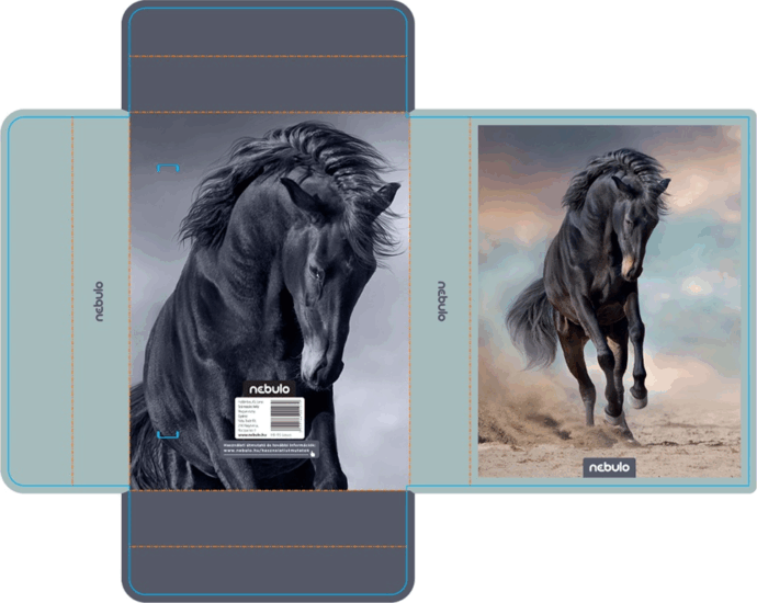 Nebulo Lovas A5 hullámkarton füzetbox - Mintás Nebulo Lovas A5 hullámkarton füzetbox - Mintás