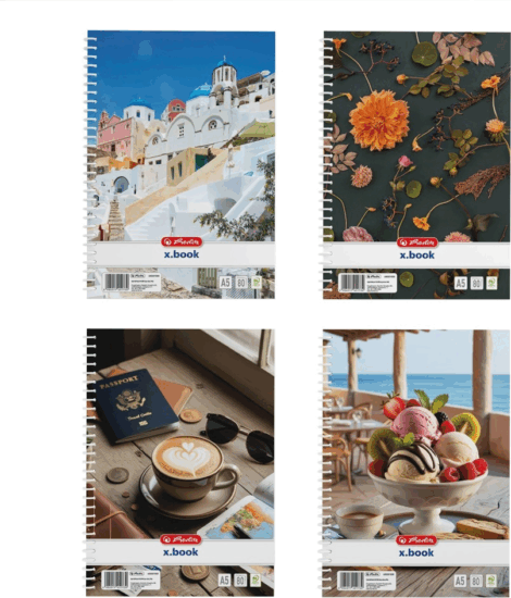 Herlitz Mix 80 lapos A5 sima spirálfüzet - Többféle