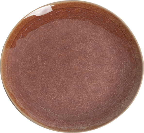 Iris kerámia tányér 21,4x2,7cm - Barna