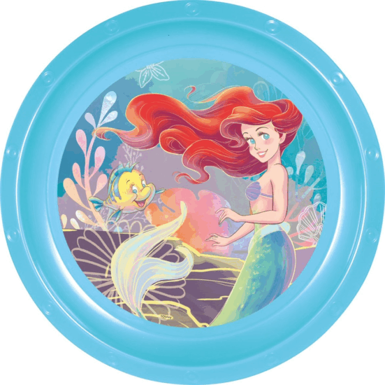 Iris Licenc Kis hableány Műanyag gyerek lapostányér - Kék/mintás