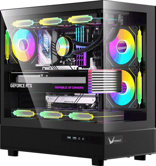 Formula Crystal Z8 Midi Torony Számítógépház - Fekete