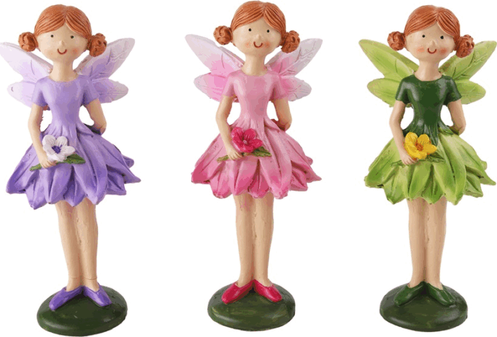 Iris műgyanta tündér virággal Tavaszi lakásdekoráció 14,2cm - Többféle