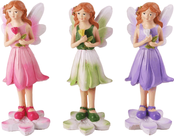 Iris műgyanta tündér és virág Tavaszi lakásdekorávió 4,8x13cm - Többféle