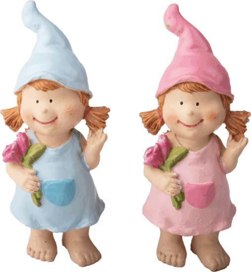 Iris műgyanta lány rózsával Tavaszi lakásdekoráció 11,8cm - Többféle