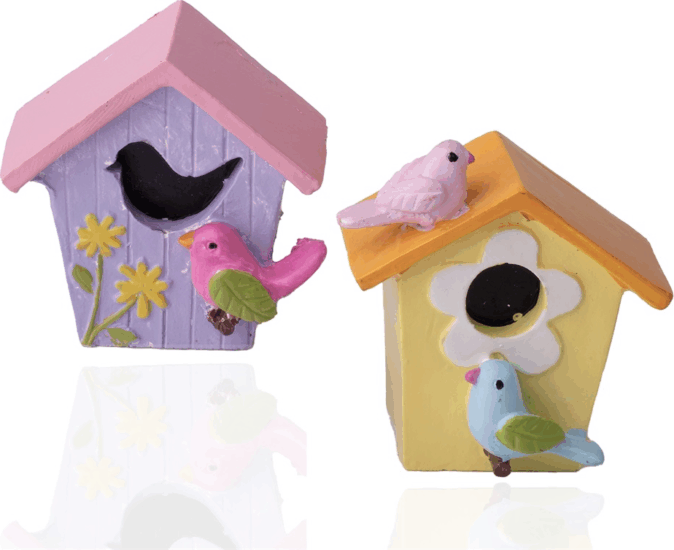 Iris műgyanta madárház Tavaszi lakásdekoráció 5x5,5cm - Többféle