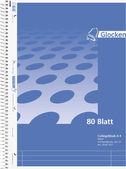 Brunnen Glocken A4 80 lapos Vonalas spirálfüzet - Kék