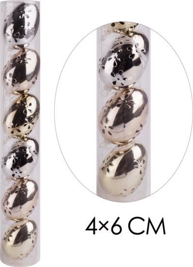 Iris tojás Húsvéti dekoráció - Metál színek (6db/csomaag) Iris tojás Húsvéti dekoráció - Metál színek (6db/csomaag)