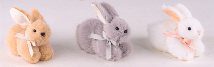 Iris nyuszi masnival Húsvéti dekoráció 8cm - Többféle