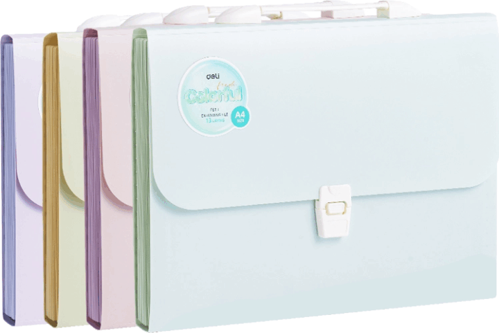 Deli Colorful A4 13 rekeszes Irattartó táska - Több szín