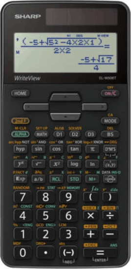 Sharp ELW-506TGY Elem / Napelem 12 digit Tudományos Számológép - Fekete