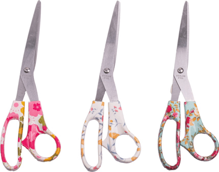 Iris virág mintás acél irodai olló - Többféle