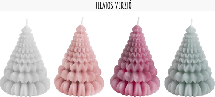 Iris fenyő alakú illatos gyertya Karácsonyi dekoráció 7,5 x 10cm - Többféle