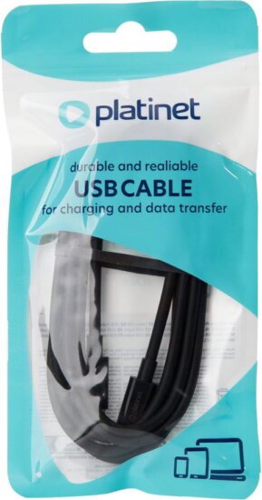 Platinet USB-C - USB-C Kábel 100W 1,5m - Fekete