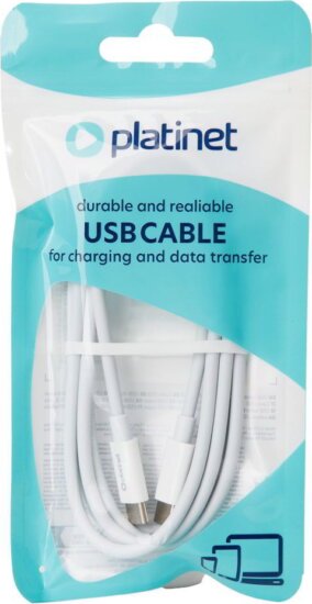 Platinet USB-C - USB-C Kábel 100W 1,5m - Fehér
