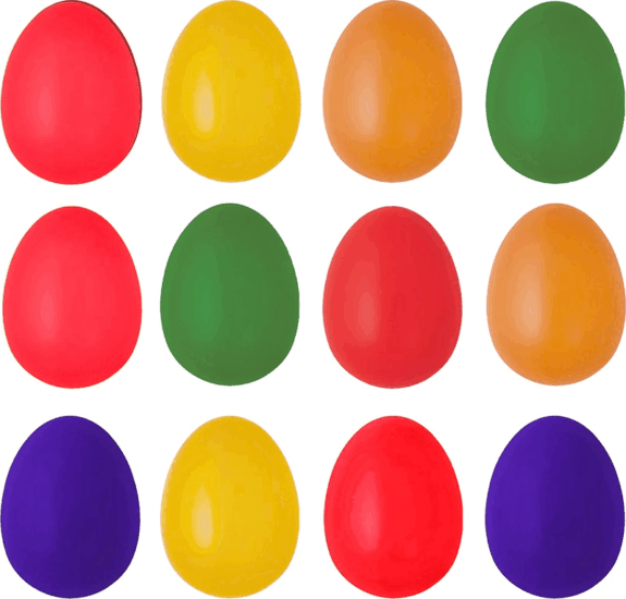 Iris dekor műanyag színes tojás húsvéti dekoráció 4x6cm (12db/csomag)