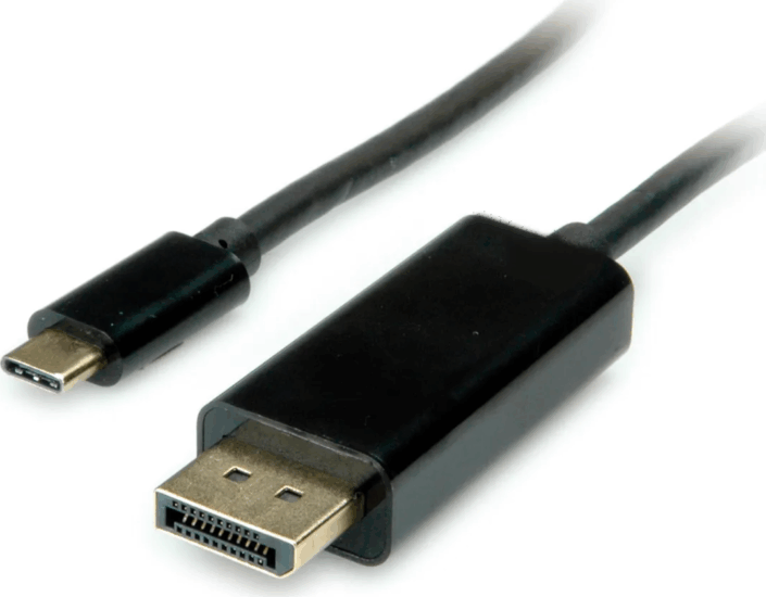 Value USB-C apa - DisplayPort kábel 1m - Fekete