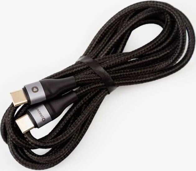 Platinet USB-C - USB-C Fonott töltőkábel 42W 2m - Fekete