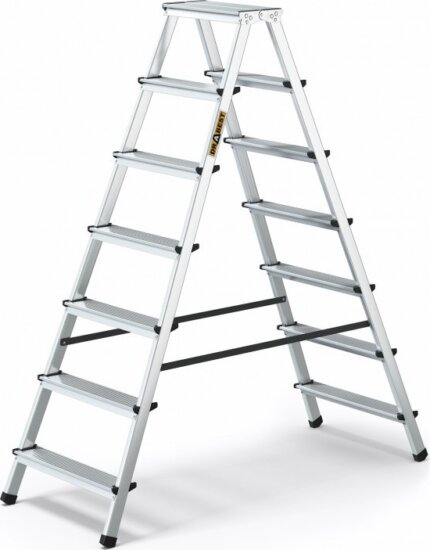 DRABEST HOME 2x7 Lépcsőfokos Összecsukható alumínium állólétra