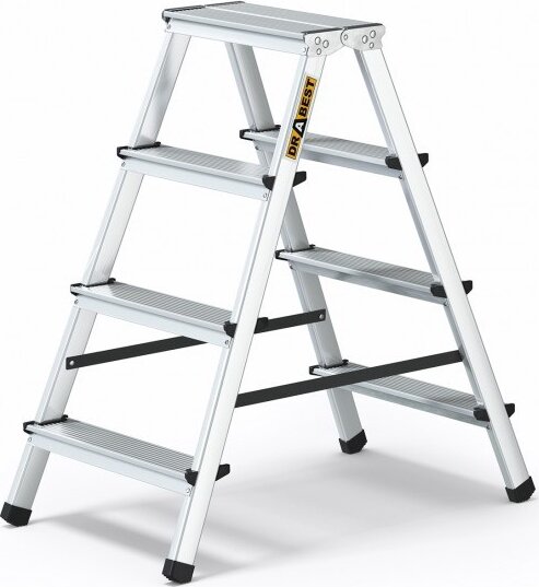 DRABEST HOME 2x4 Lépcsőfokos Összecsukható alumínium állólétra