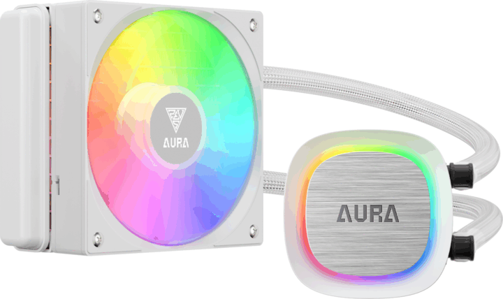 Gamdias Aura GL120 V2 Performance PWM ARGB Univerzális CPU vízhűtés - Fehér