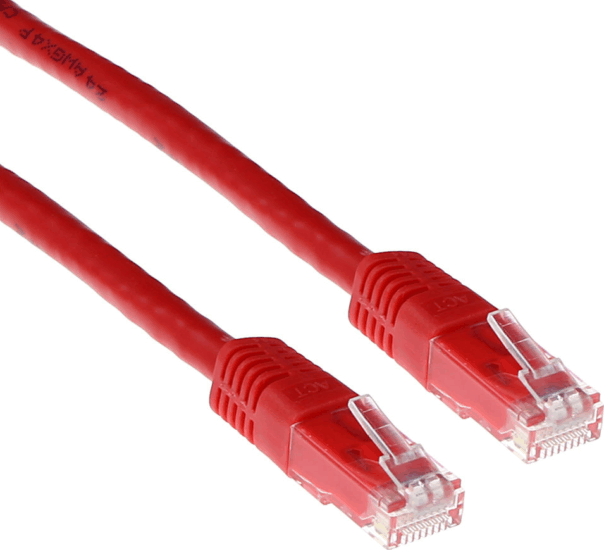ACT U/UTP CAT6A RJ45 Patch kábel 2m - Piros