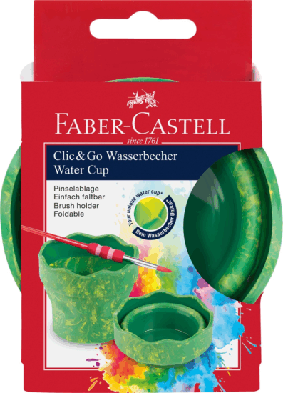 Faber-Castell Clic&Go Összecsukható Ecsettál - Zöld