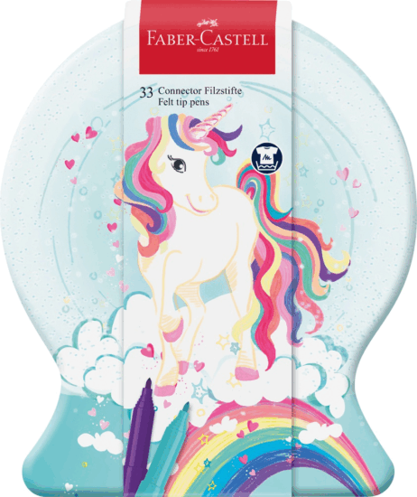 Faber-Castell Connector Unikornis Filctoll készlet - Vegyes színek (33 db / csomag)