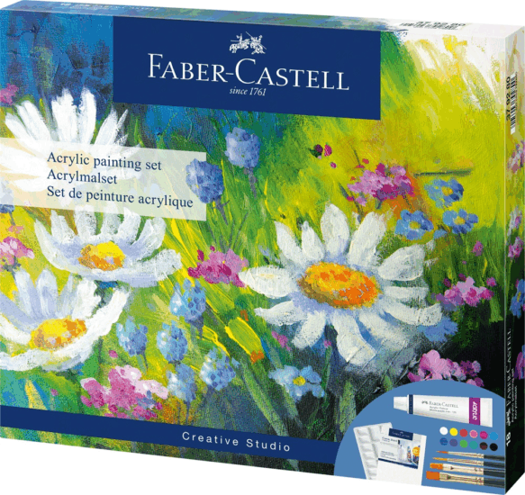 Faber-Castell Creative Studio Akrillfesték készlet - Vegyes színek (18 db / csomag)
