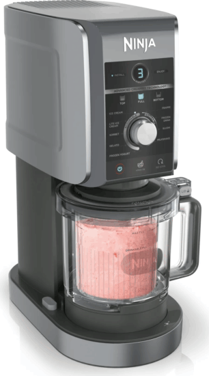 Ninja INC502EU Fagylaltkészítő 0,7L 800W - Fekete / Átlátszó