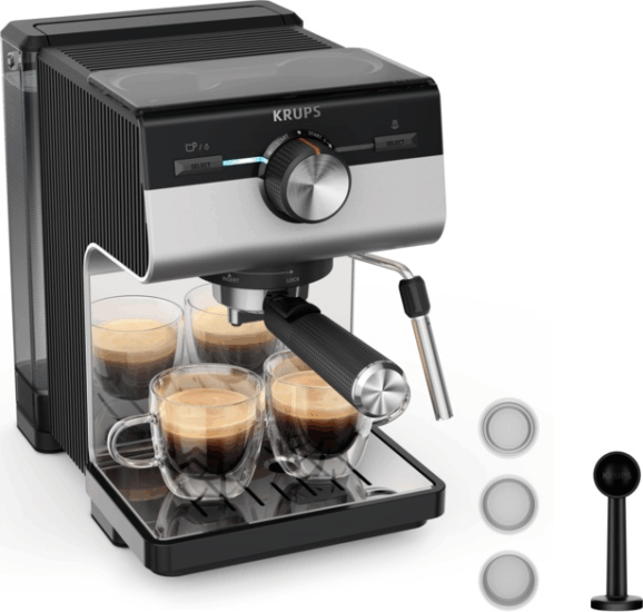 Krups XP384E10 Authentic+ espresso kávéfőző 1450 Watt - Ezüst